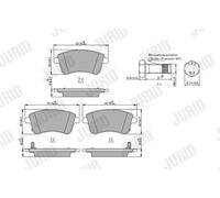 JURID 572657J Kit pastiglie freno, Freno a disco per HYUNDAI,KIA