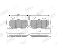 JURID 572659J Kit pastiglie freno, Freno a disco per INFINITI,NISSAN