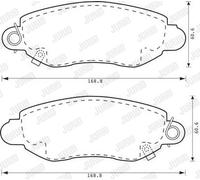 JURID 573015J Kit pastiglie freno, Freno a disco per FORD Transit