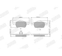 JURID 573021J Kit pastiglie freno, Freno a disco per VOLVO