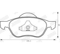 JURID 573025J KIT PASTIGLIE FRENO, FRENO A DISCO