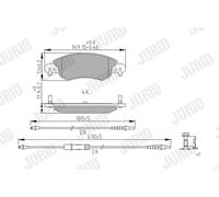 JURID 573026J Kit pastiglie freno, Freno a disco per CITROËN