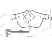 JURID 573037J Kit pastiglie freno, Freno a disco per AUDI,SKODA,VW
