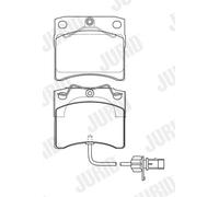 JURID 573046J Kit pastiglie freno, Freno a disco per VW