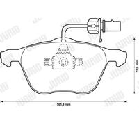 JURID 573047J Kit pastiglie freno, Freno a disco per FORD,SEAT,VW