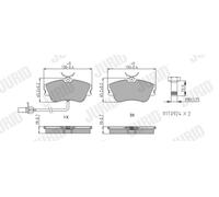 JURID 573050J Kit pastiglie freno, Freno a disco per VW