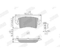 JURID 573055J Kit pastiglie freno, Freno a disco per NISSAN,OPEL,RENAULT,VAUXHAL