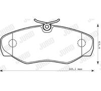 JURID 573058J Kit pastiglie freno, Freno a disco per NISSAN,OPEL,RENAULT,VAUXHAL