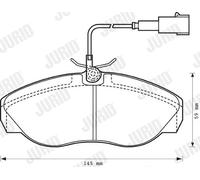 JURID 573060J Kit pastiglie freno, Freno a disco per CITROËN,FIAT,PEUGEOT