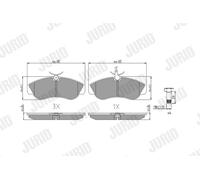 JURID 573061J Kit pastiglie freno, Freno a disco per CITROËN,FIAT,PEUGEOT