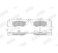 JURID 573069J Kit pastiglie freno, Freno a disco per CHRYSLER,DODGE,LINCOLN,MERC