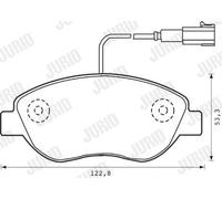 JURID 573074J Kit pastiglie freno, Freno a disco per ABARTH,ALFA ROMEO,CITROËN,F
