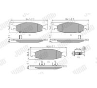JURID 573077J Kit pastiglie freno, Freno a disco per JEEP