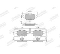 JURID 573089J Kit pastiglie freno, Freno a disco per FIAT,OPEL,VAUXHALL