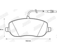 JURID 573096J Kit pastiglie freno, Freno a disco per CITROËN,FIAT,LANCIA,PEUGEOT
