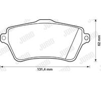 JURID 573102J Kit pastiglie freno, Freno a disco per LAND ROVER,NISSAN,RENAULT