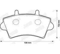 JURID 573107J Kit pastiglie freno, Freno a disco per NISSAN,OPEL,RENAULT,VAUXHAL