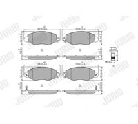 JURID 573110J Kit pastiglie freno, Freno a disco per FORD