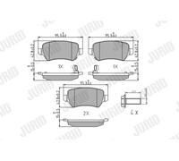 JURID 573122J Kit pastiglie freno, Freno a disco per CHEVROLET,CHRYSLER,KIA,OPEL