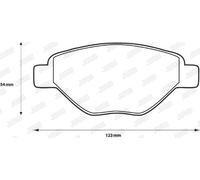 JURID 573123J KIT PASTIGLIE FRENO, FRENO A DISCO