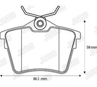 JURID 573133J Kit pastiglie freno, Freno a disco per CITROËN,PEUGEOT