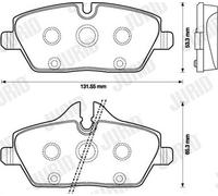 JURID 573137J Kit pastiglie freno, Freno a disco per BMW