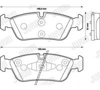 JURID 573138J Kit pastiglie freno, Freno a disco per BMW