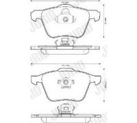 JURID 573143J Kit pastiglie freno, Freno a disco per VOLVO