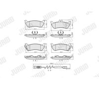 JURID 573148J Kit pastiglie freno, Freno a disco per MERCEDES-BENZ