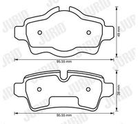 JURID 573200J Kit pastiglie freno, Freno a disco per MINI,MITSUBISHI