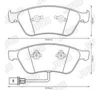 JURID 573207J Kit pastiglie freno, Freno a disco per AUDI A8, AUDI A6