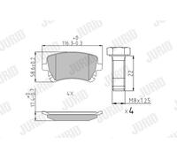 JURID 573219J Kit pastiglie freno, Freno a disco per AUDI,BENTLEY