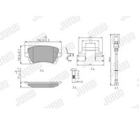 JURID 573220J Kit pastiglie freno, Freno a disco per VW