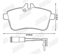 JURID 573230JC Kit pastiglie freno, Freno a disco per MERCEDES-BENZ