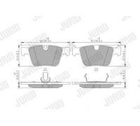 JURID 573232J Kit pastiglie freno, Freno a disco per MERCEDES-BENZ