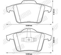 JURID 573236J Kit pastiglie freno, Freno a disco per VOLVO