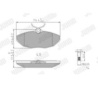JURID 573237J Kit pastiglie freno, Freno a disco per CHRYSLER,DAIMLER,DODGE,FORD