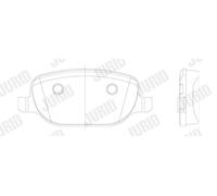 JURID 573252J Kit pastiglie freno, Freno a disco per ALFA ROMEO,LANCIA