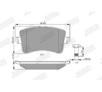 JURID 573259J Kit pastiglie freno, Freno a disco per AUDI