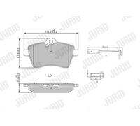 JURID 573265J Kit pastiglie freno, Freno a disco per MERCEDES-BENZ
