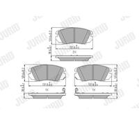 JURID 573269J Kit pastiglie freno, Freno a disco per CHEVROLET,OPEL,SAAB,VAUXHAL