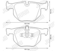 JURID 573285J Kit pastiglie freno, Freno a disco per BMW
