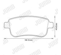 JURID 573286J Kit pastiglie freno, Freno a disco per RENAULT