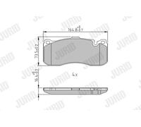 JURID 573294J Kit pastiglie freni