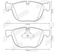 JURID 573300J Kit pastiglie freno, Freno a disco per BMW X5, X6