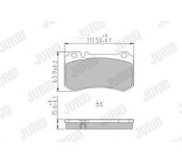 JURID 573302J Kit pastiglie freno, Freno a disco per MERCEDES-BENZ
