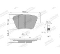 JURID 573312J Kit pastiglie freno, Freno a disco per AUDI,SEAT,SKODA,VW