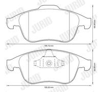 JURID 573316J Kit pastiglie freno, Freno a disco per RENAULT