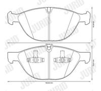 JURID 573317J Kit pastiglie freno, Freno a disco per BMW