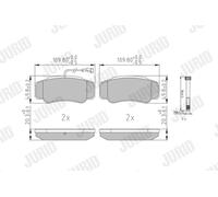 JURID 573318J Kit pastiglie freno, Freno a disco per NISSAN,RENAULT TRUCKS
